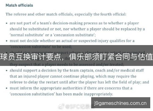 球员互换审计要点,俱乐部须盯紧合同与估值 球员互换审计要点,俱乐部须盯紧合同与估值